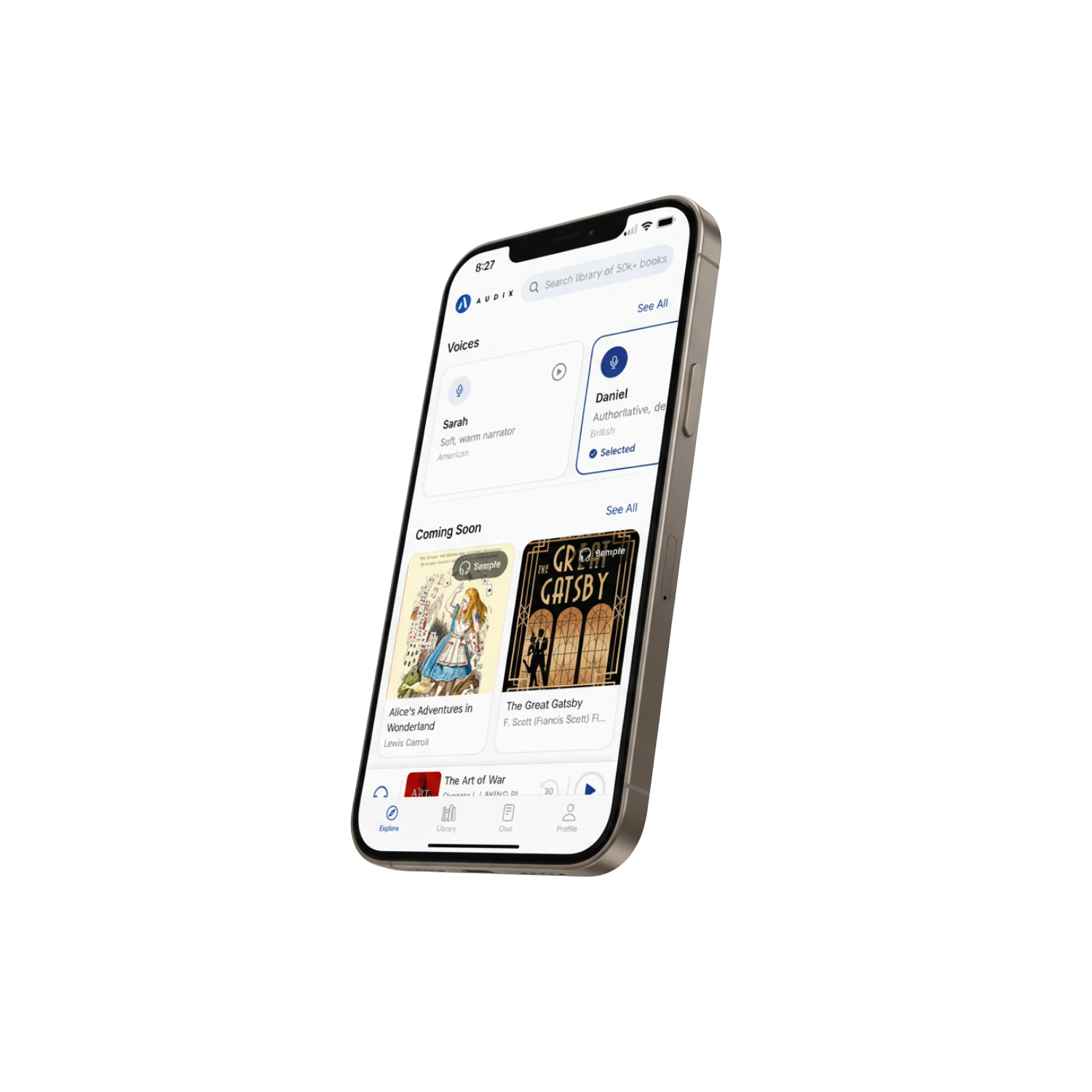 Audix app mockup