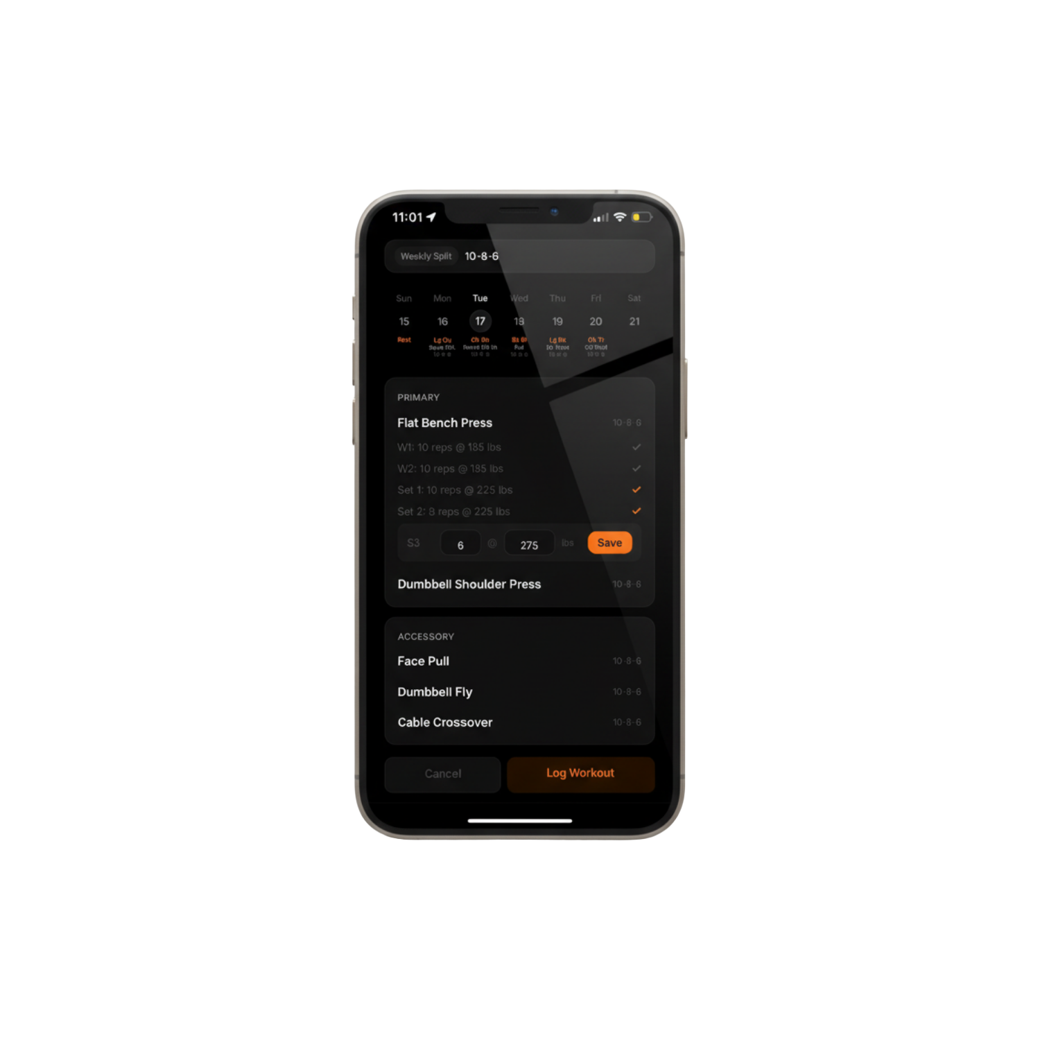 Lift app mockup